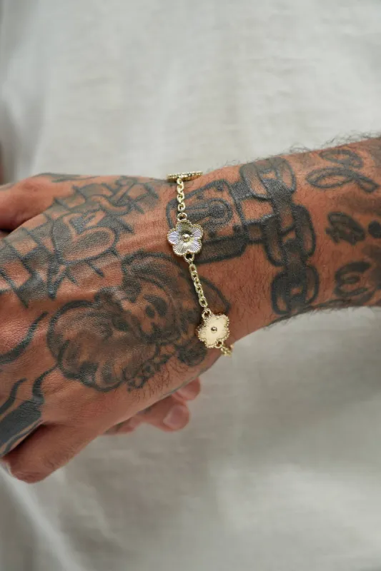 Multi Clover Bracelet - Gold sold by Fashion Nova