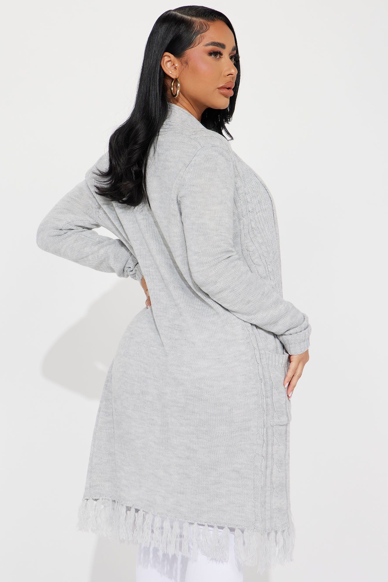 Jacinta Duster Cardigan - Grey sold by Fashion Nova product image thumbnail 3