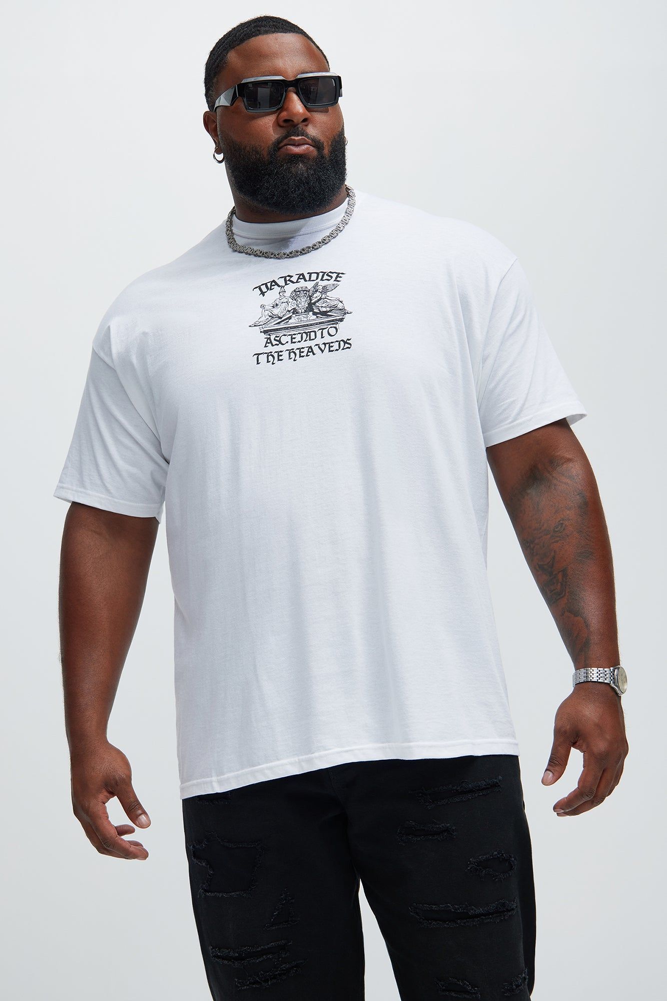 Paradise Ascend To The Heavens Short Sleeve Tee - White sold by Fashion Nova product image thumbnail 5