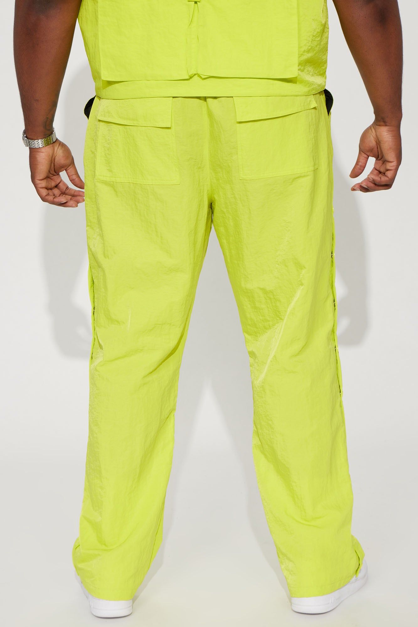 Carrying Weight Nylon Snap Cargo Pants - Lime sold by Fashion Nova product image thumbnail 8