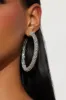 The Blingiest One Around Hoop Earrings - Silver sold by Fashion Nova