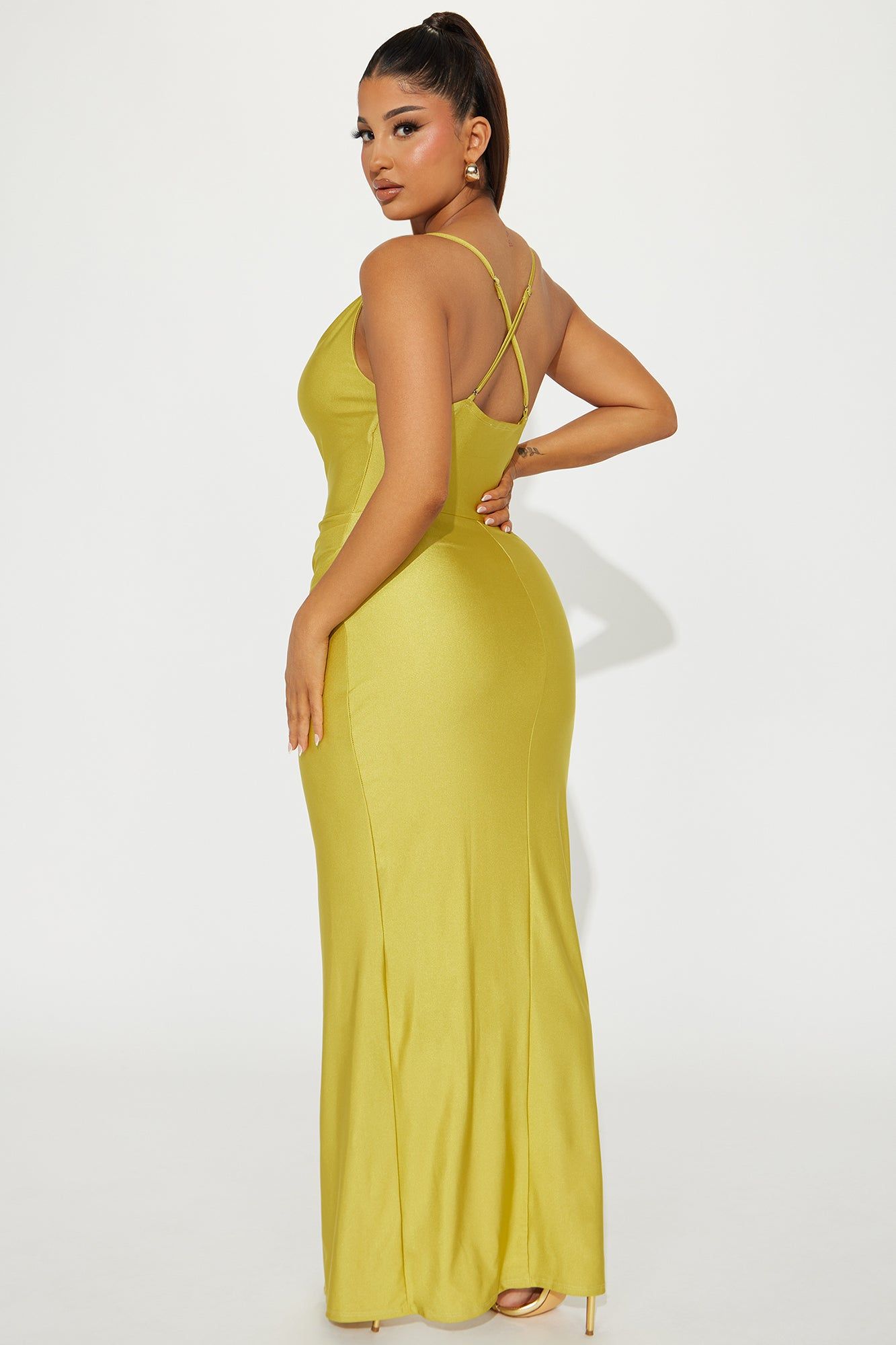 Romona Ruched Gown - Chartreuse sold by Fashion Nova product image thumbnail 3