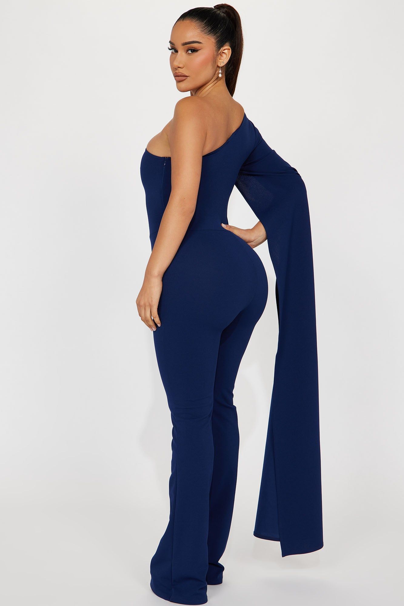 Minerva One Shoulder Jumpsuit - Navy sold by Fashion Nova product image thumbnail 3