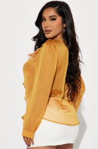Evie Blouse Top - Orange sold by Fashion Nova