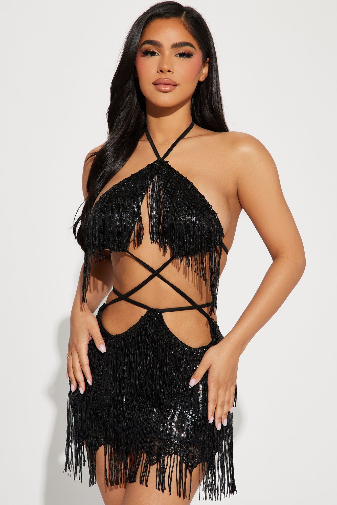 Alexa Sequin Micro Mini Dress - Black sold by Fashion Nova product image thumbnail 2