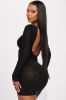 Celeste Rhinestone Mini Dress - Black sold by Fashion Nova