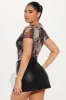 Maya Floral Mesh Bodysuit - Taupe/combo sold by Fashion Nova
