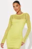 Eileen Crochet Maxi Dress - Chartreuse sold by Fashion Nova