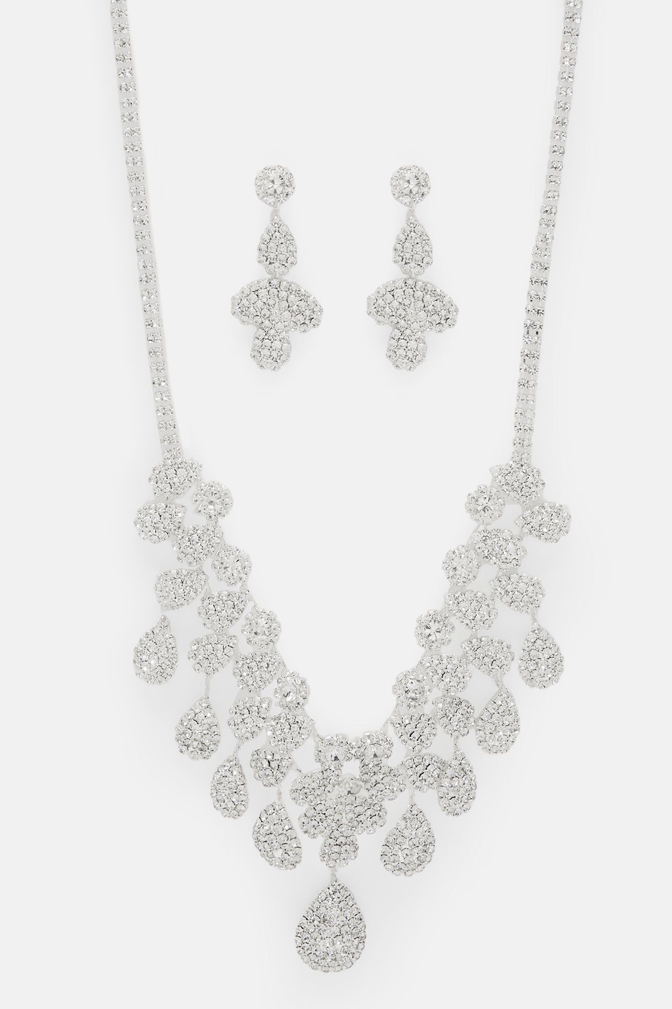 To The Gala Necklace And Earring Set - Silver sold by Fashion Nova product image thumbnail 3