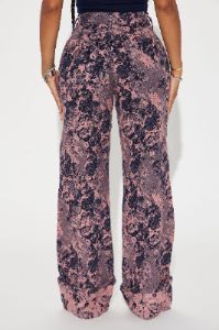 What's On Your Mind Jacquard Baggy Jeans - Pink sold by Fashion Nova