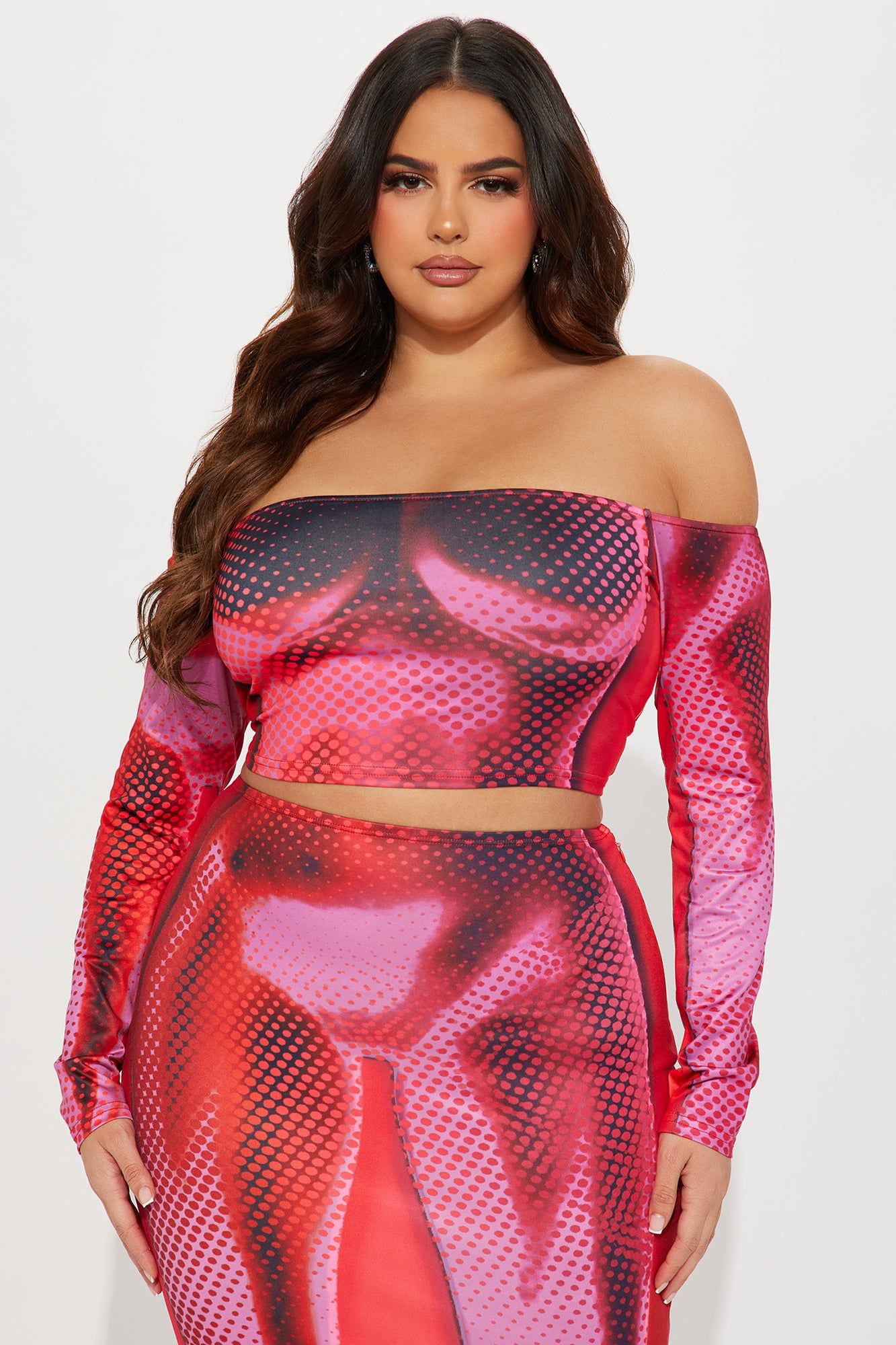 Bring The Heat Skirt Set - Red/combo sold by Fashion Nova product image thumbnail 5