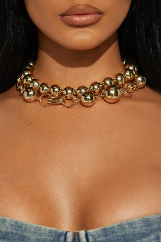 Keep You In Rotation Necklace  - Gold sold by Fashion Nova