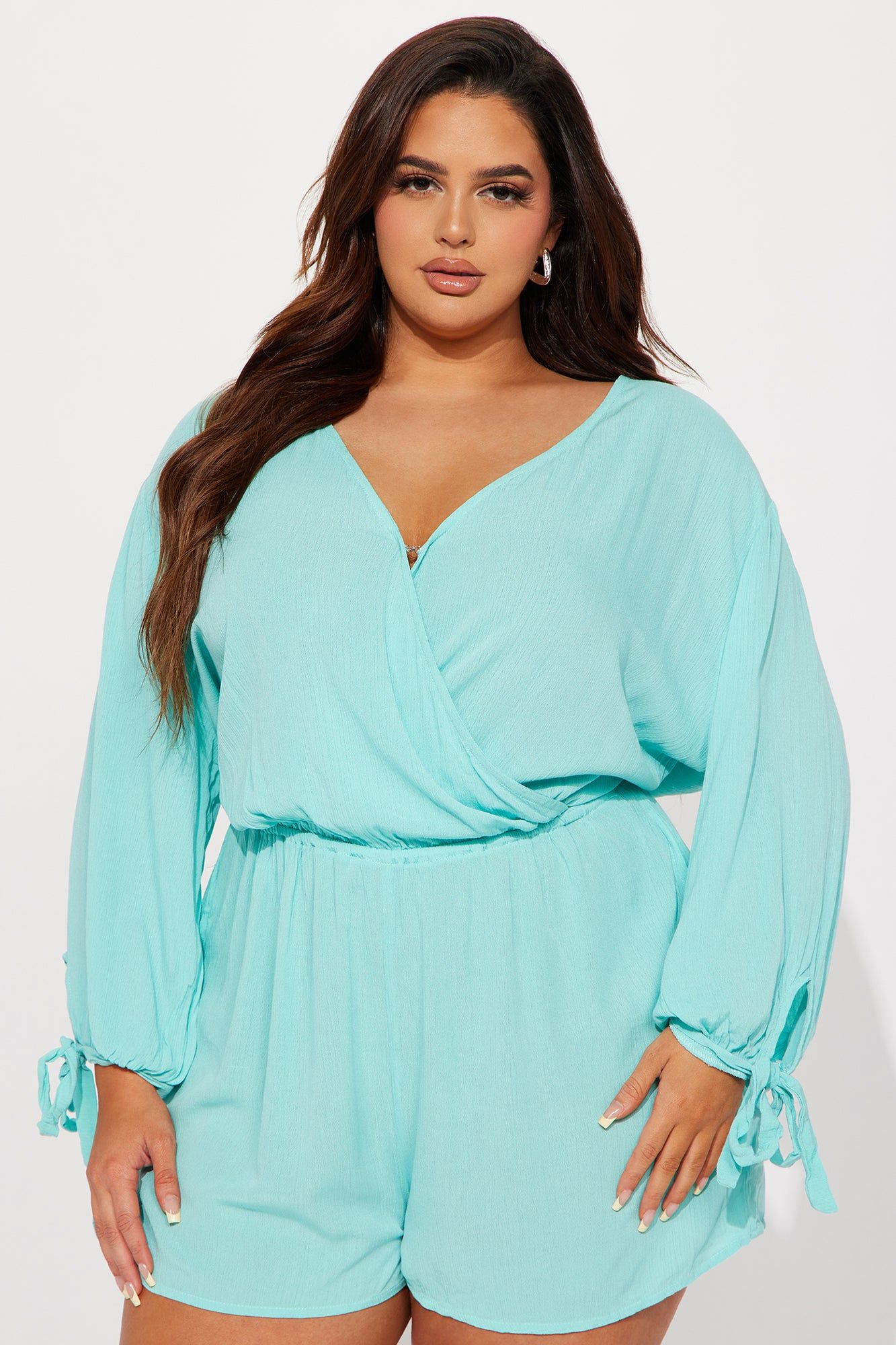 Tell Me Nice Things Romper - Light Blue sold by Fashion Nova product image thumbnail 5