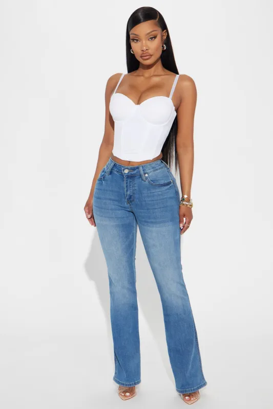 Let Me Adore You Stretch Bootcut Jeans - Medium Wash sold by Fashion Nova