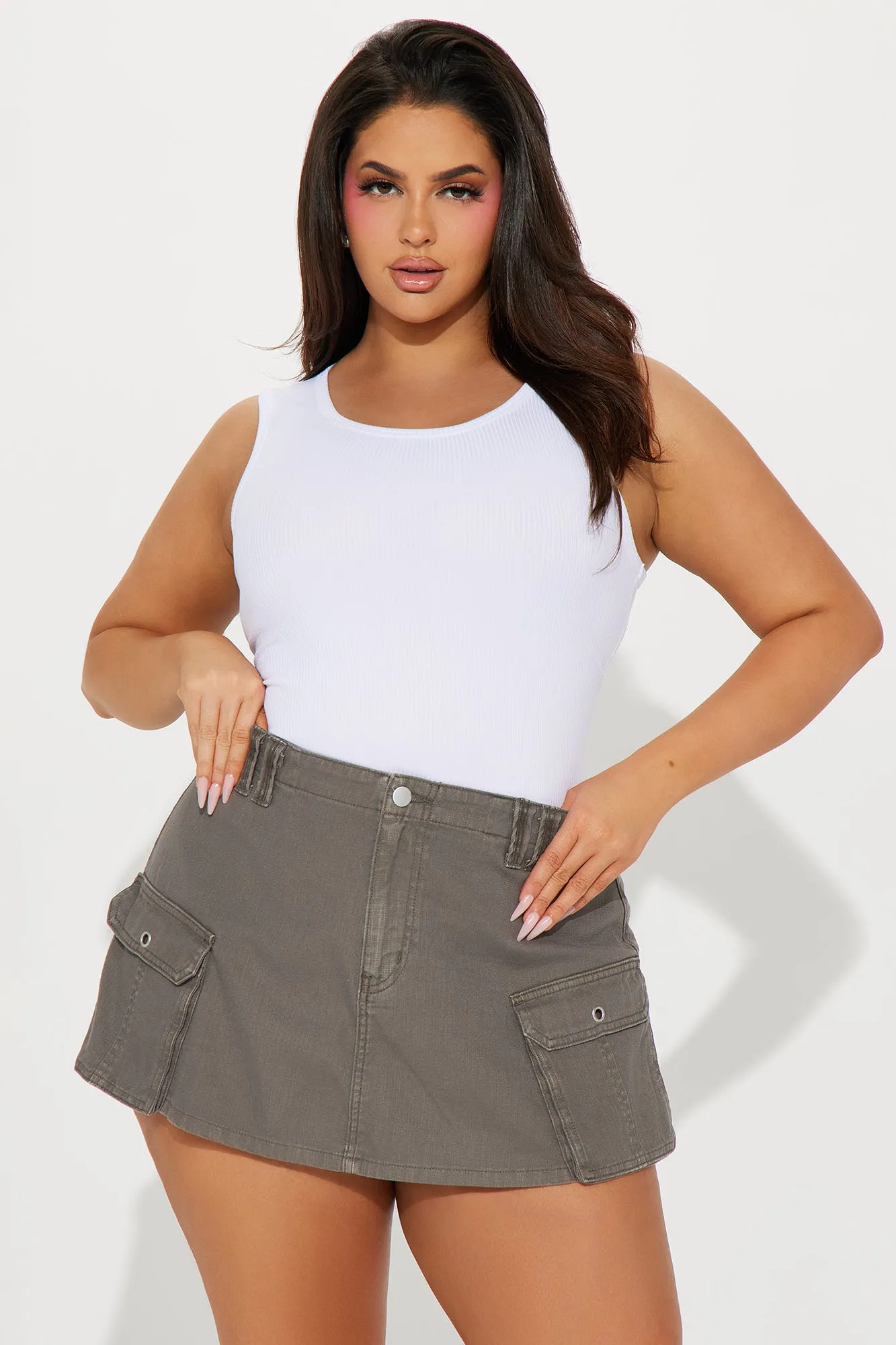 Sasha Scoop Neck Tank Top - White sold by Fashion Nova product image thumbnail 4