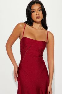 Madison Tricot Gown - Red sold by Fashion Nova