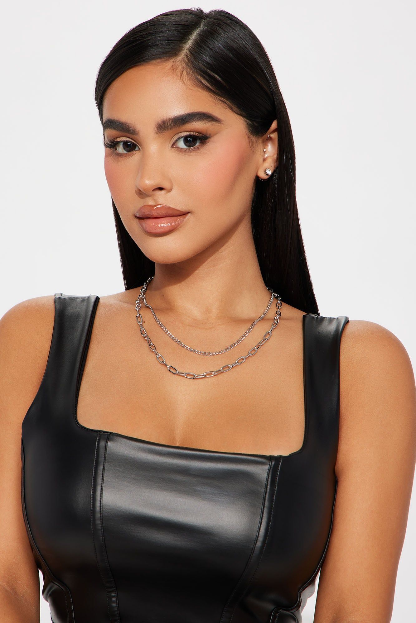 Your Only Girl Necklace and Earring Set - Silver sold by Fashion Nova product image thumbnail 2