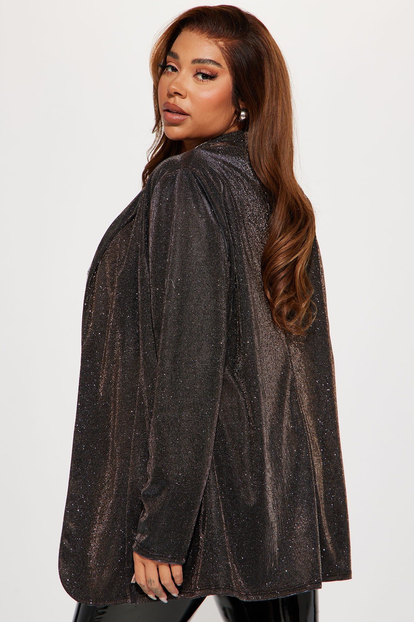 Shining In Time Metallic Blazer - Bronze sold by Fashion Nova product image thumbnail 6