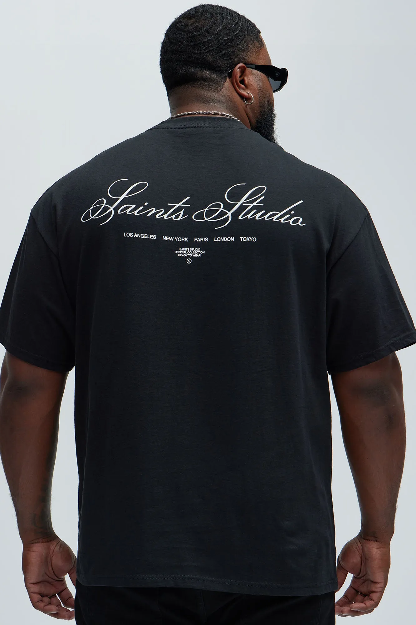 Saints Studio Worldwide Short Sleeve Tee - Black sold by Fashion Nova product image thumbnail 5