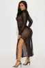Sultry Sun Fishnet Cover Up Dress - Black sold by Fashion Nova