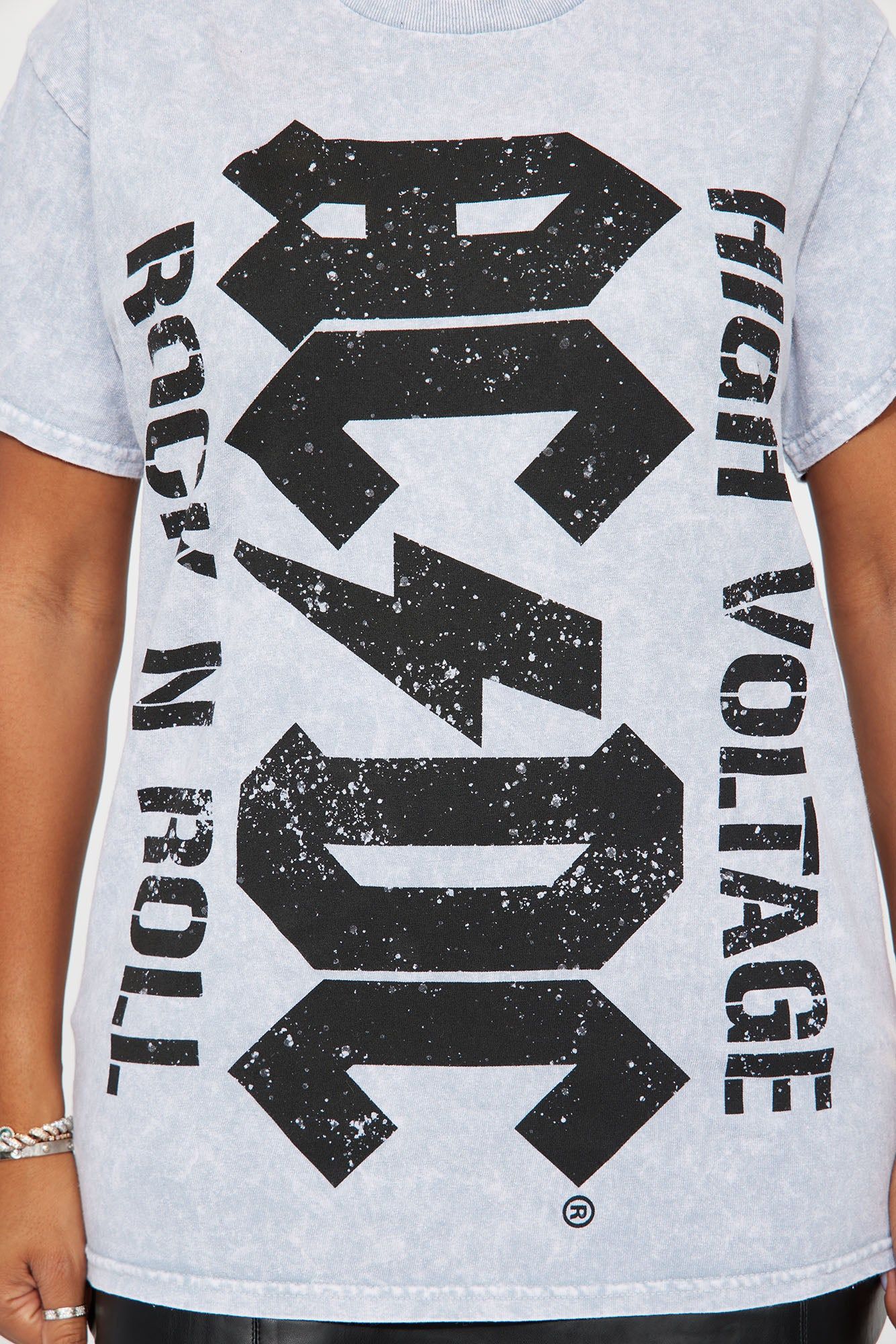 High Voltage ACDC Tshirt - Grey/combo sold by Fashion Nova product image thumbnail 3