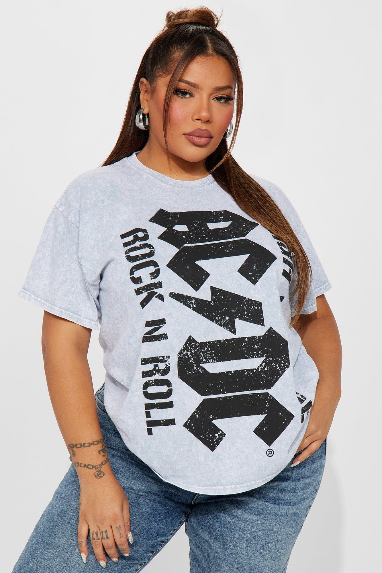 High Voltage ACDC Tshirt - Grey/combo sold by Fashion Nova product image thumbnail 5