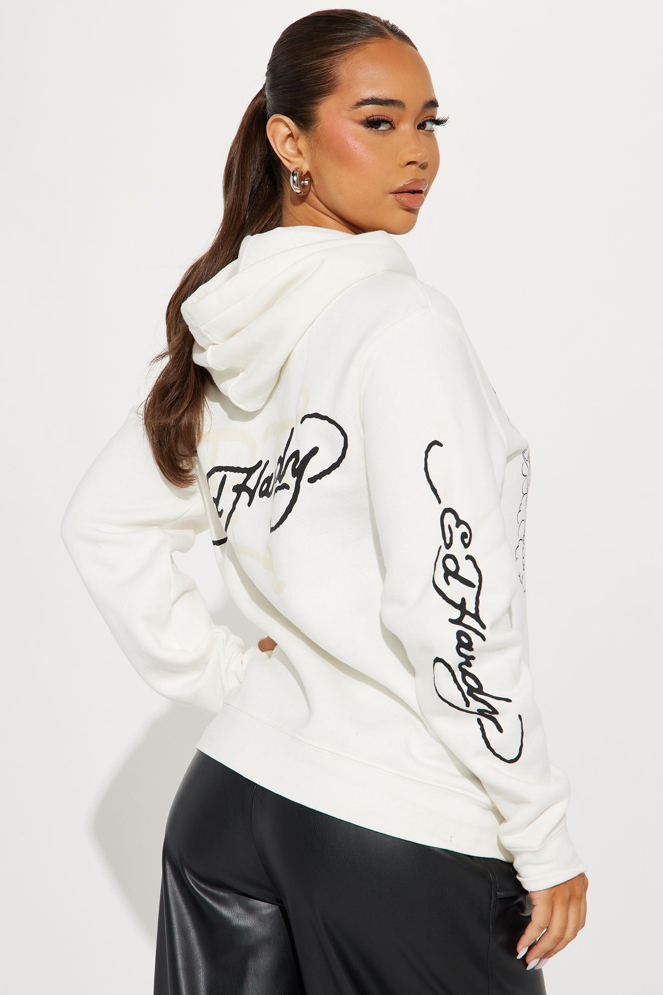 Ed Hardy Dragon Hoodie - Ivory sold by Fashion Nova product image thumbnail 5