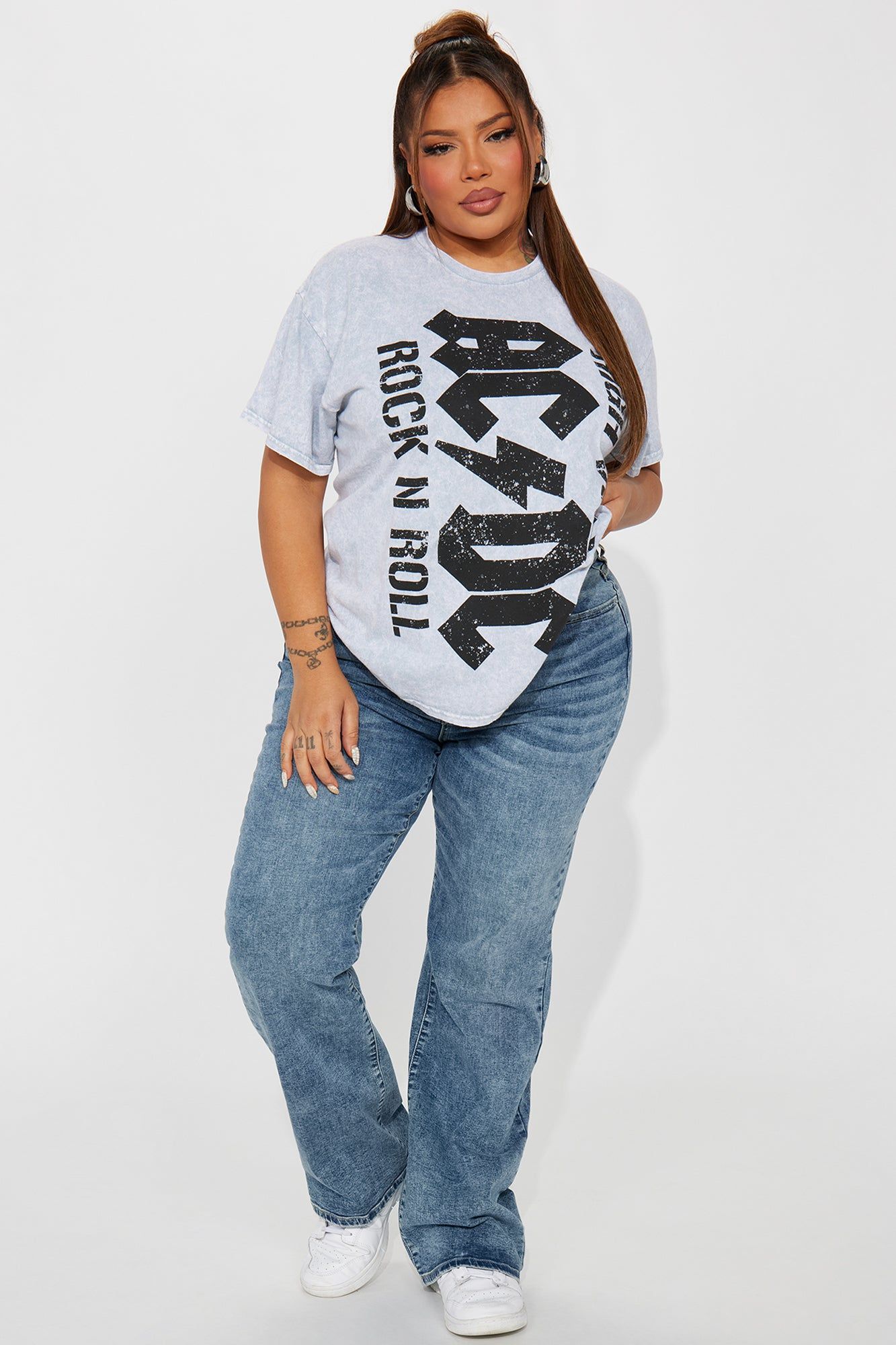 High Voltage ACDC Tshirt - Grey/combo sold by Fashion Nova product image thumbnail 6