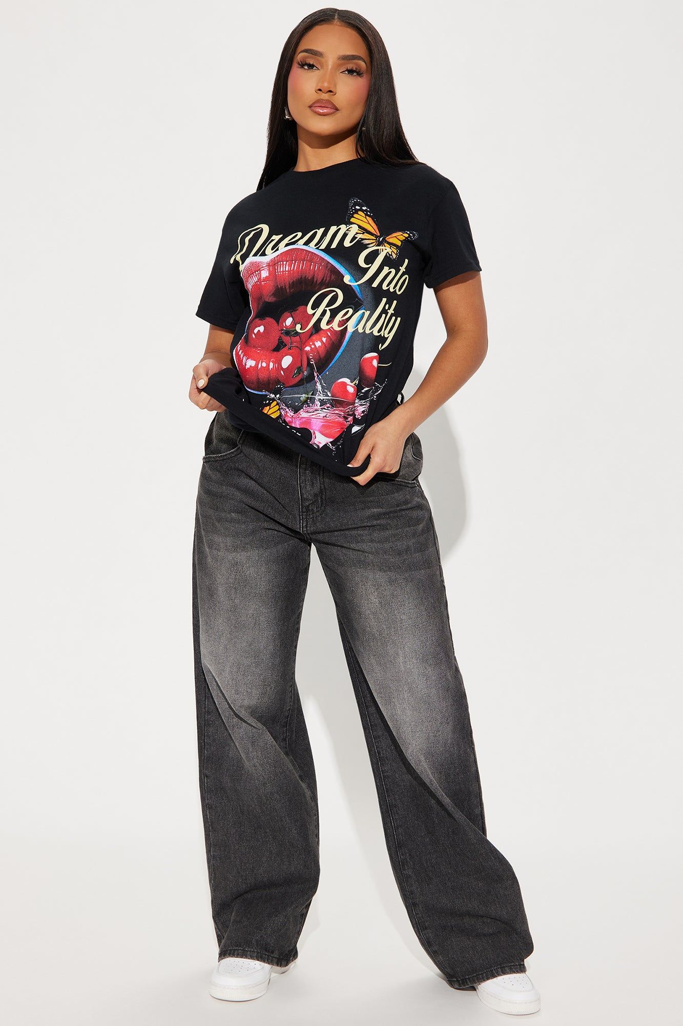 Dreams Turn Into Reality Graphic Tee - Black sold by Fashion Nova product image thumbnail 2