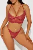 Bella Lace 2 Piece Set - Red sold by Fashion Nova