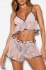 Loving Gaze Lace Cami Short Set - Pink sold by Fashion Nova