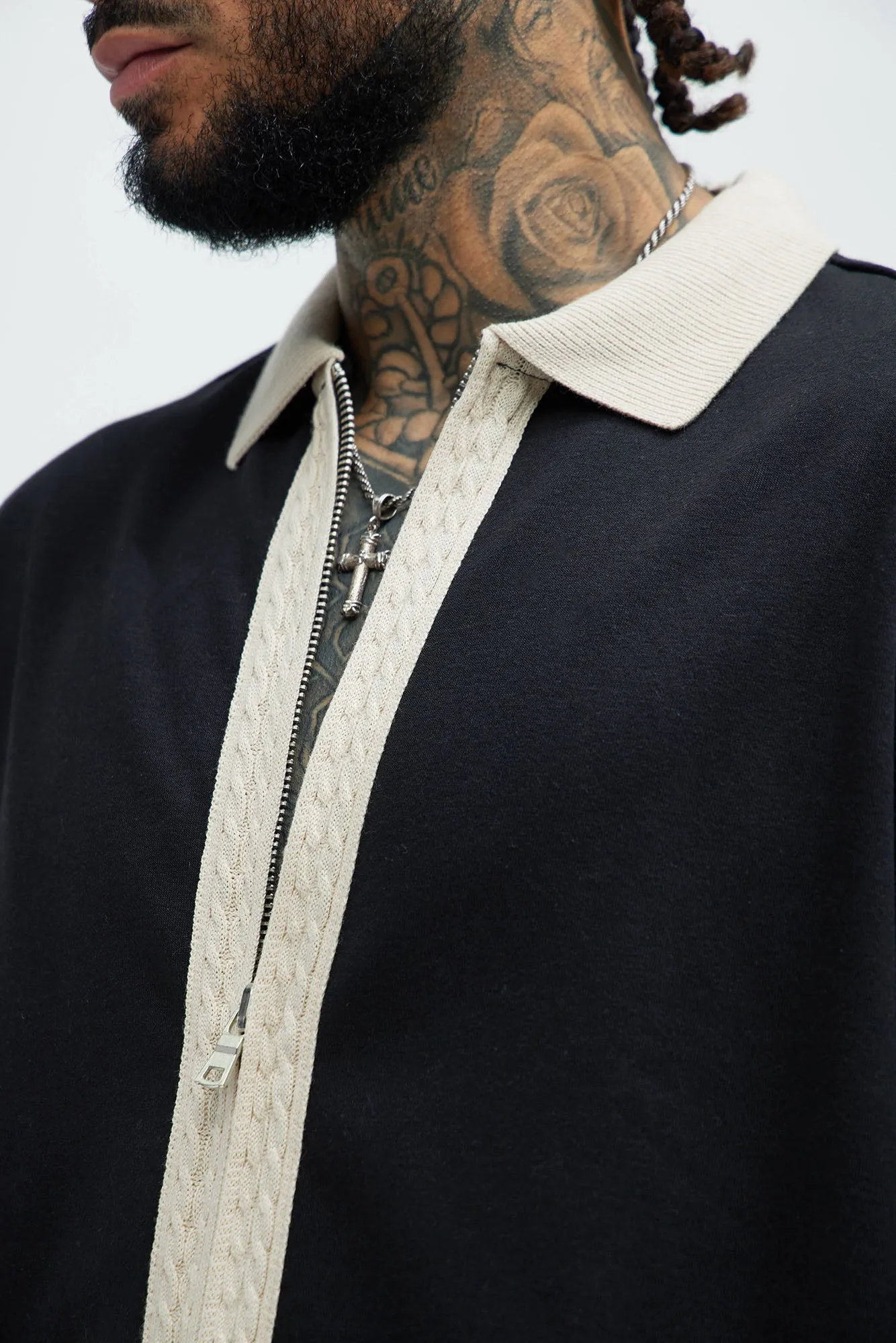 Luka Zipper Shirt - Black/combo sold by Fashion Nova product image thumbnail 3