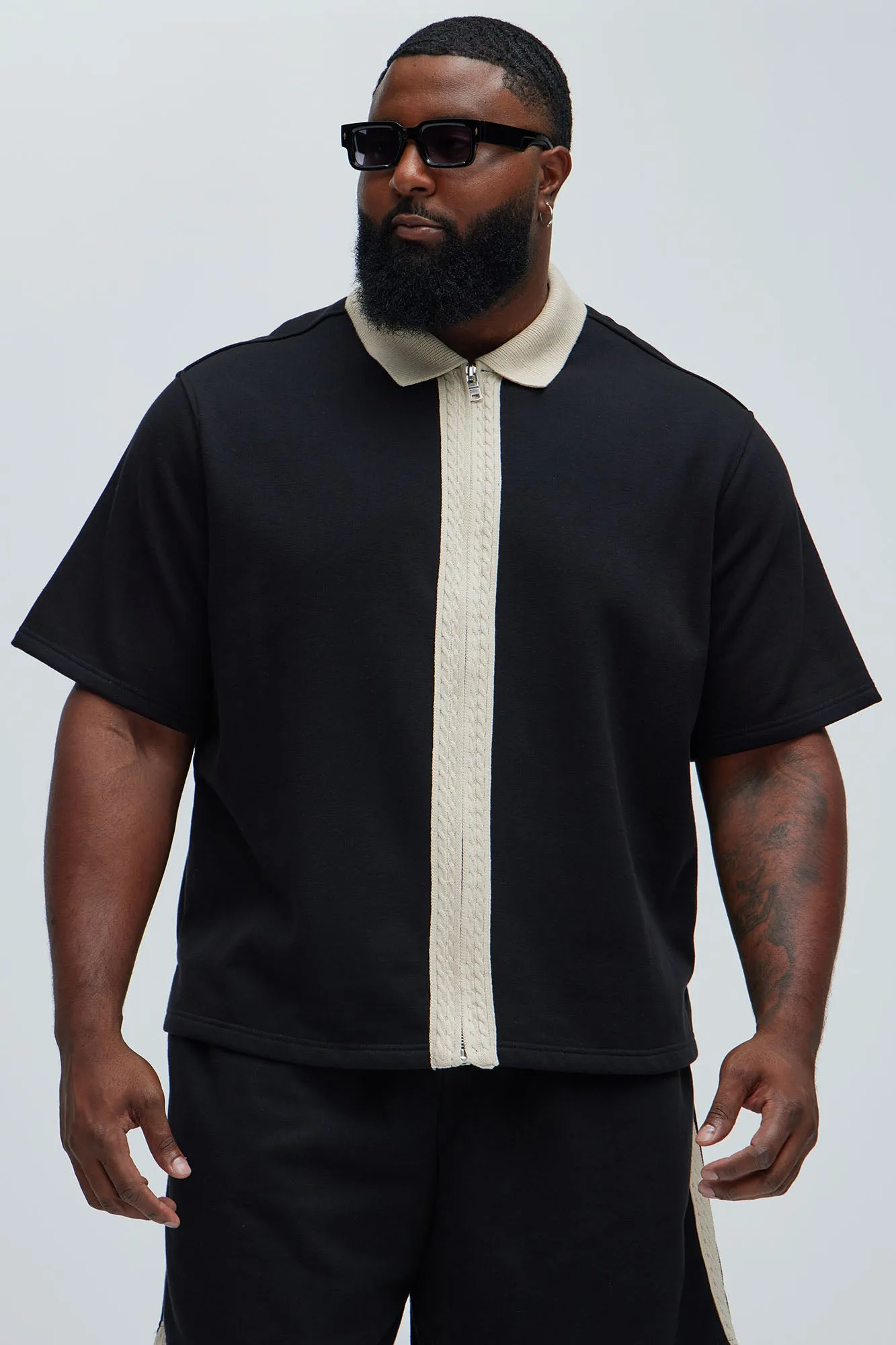 Luka Zipper Shirt - Black/combo sold by Fashion Nova product image thumbnail 5