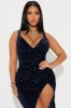 Claudia Sequin Maxi Dress - Navy sold by Fashion Nova