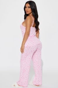 Falling In Love PJ Pant Set - Pink sold by Fashion Nova