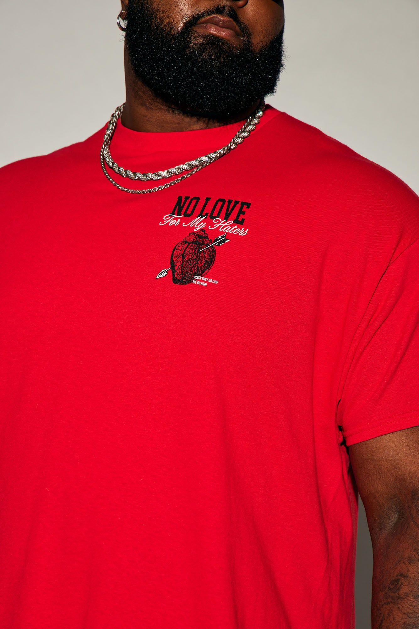 No Love For My Haters Short Sleeve Tee - Red sold by Fashion Nova product image thumbnail 5