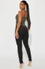 Lian Denim Jumpsuit - Black Wash sold by Fashion Nova