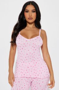 Falling In Love PJ Pant Set - Pink sold by Fashion Nova