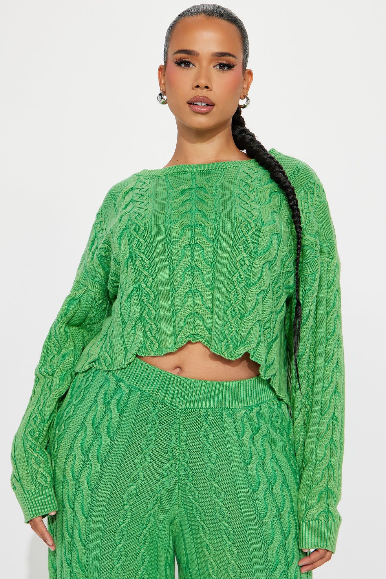 Ineza Mineral Wash Sweater Pant Set - Green sold by Fashion Nova product image thumbnail 5