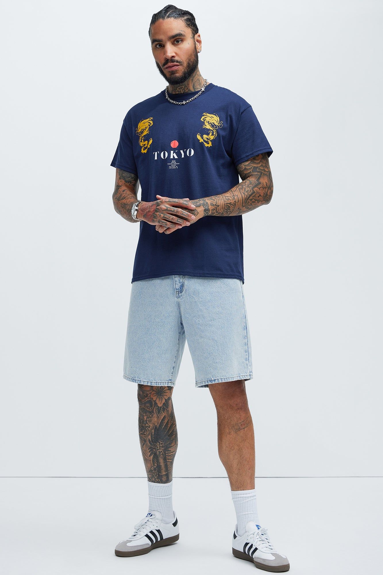 Tokyo Short Sleeve Tee - Navy sold by Fashion Nova product image thumbnail 2