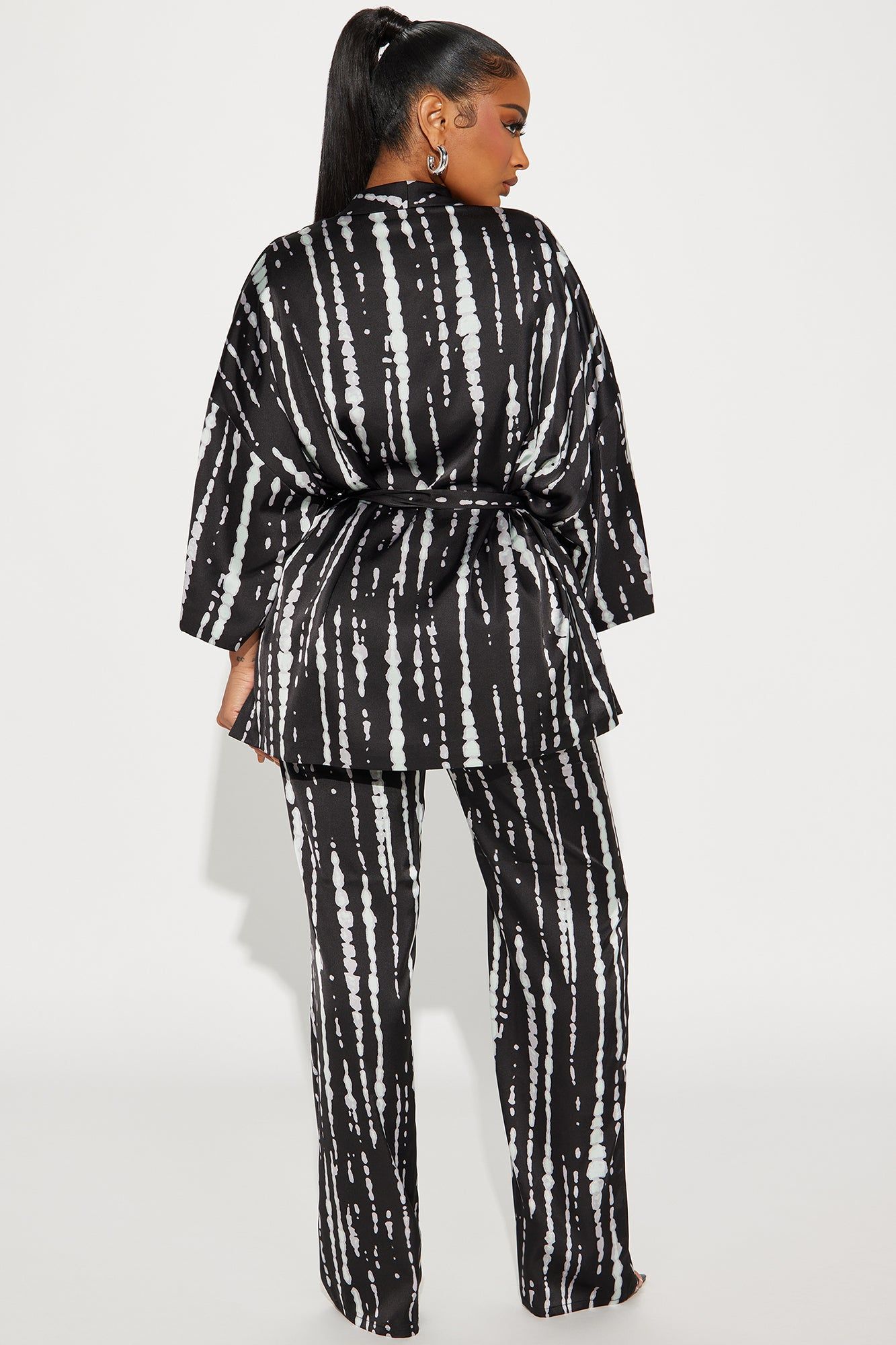 Jamie Satin Pant Set - Black/combo sold by Fashion Nova product image thumbnail 3