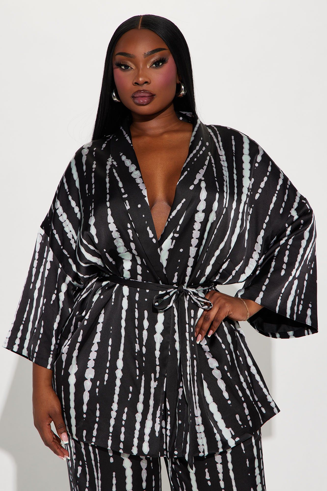 Jamie Satin Pant Set - Black/combo sold by Fashion Nova product image thumbnail 5