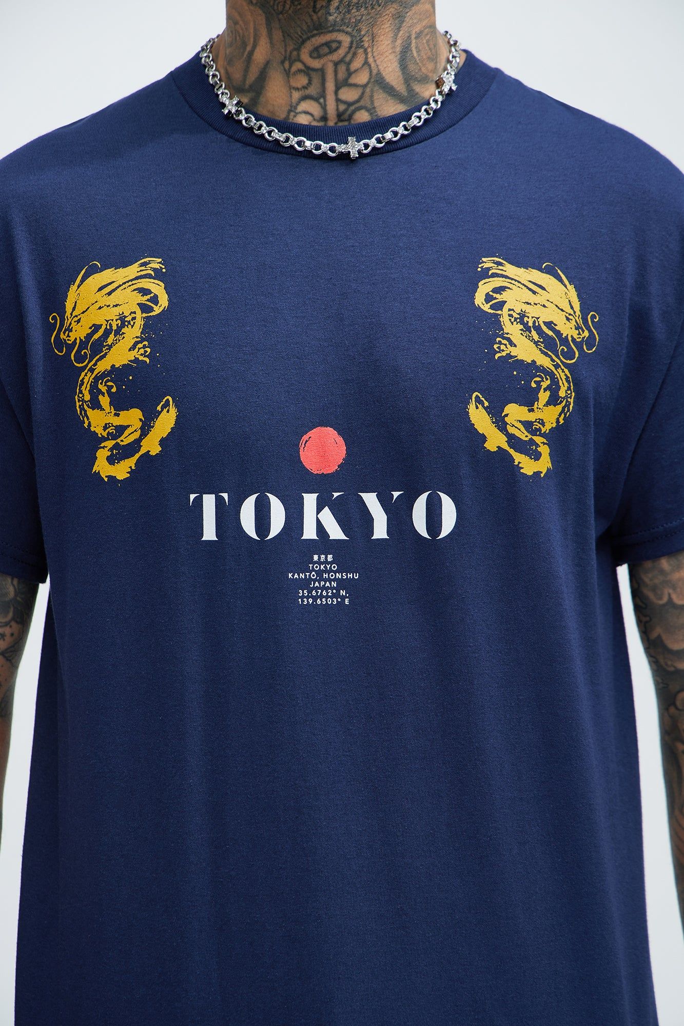 Tokyo Short Sleeve Tee - Navy sold by Fashion Nova product image thumbnail 3