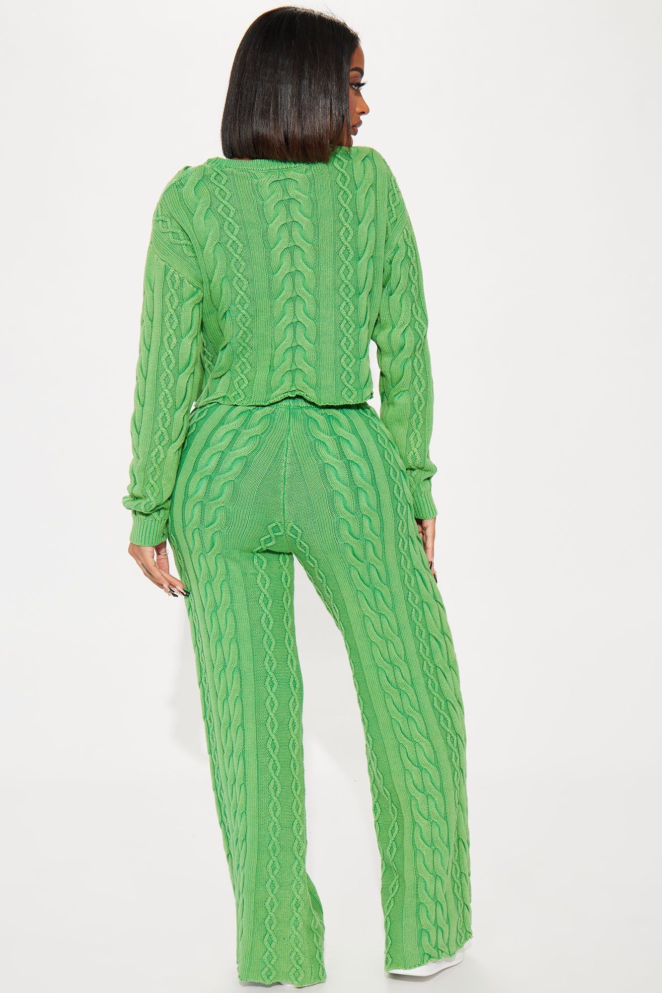 Ineza Mineral Wash Sweater Pant Set - Green sold by Fashion Nova product image thumbnail 3