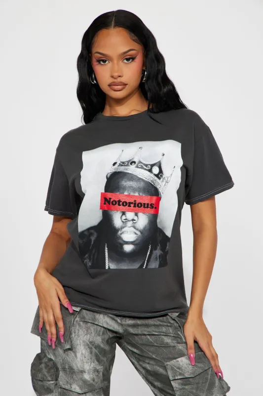 Notorious Biggie Graphic Tshirt - Black Wash sold by Fashion Nova