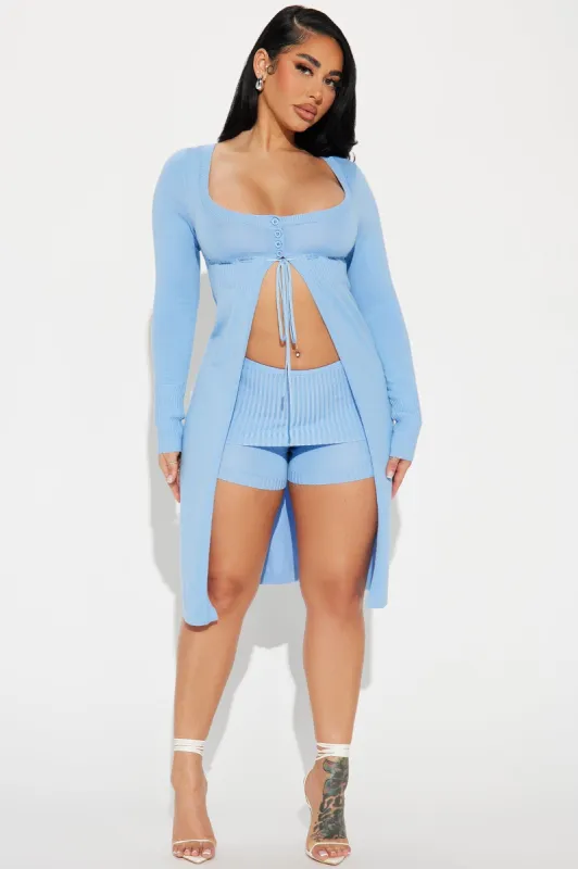Angel Baby Sweater Short Set - Blue sold by Fashion Nova