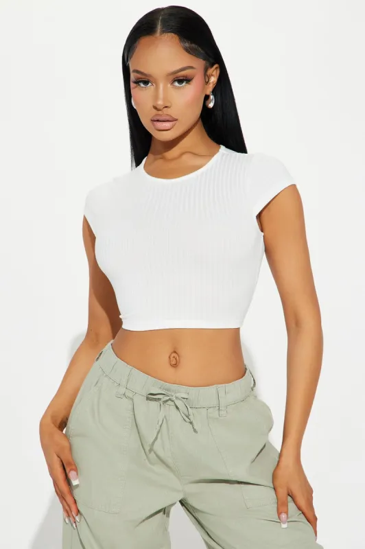 Larissa Short Sleeve Tee - White sold by Fashion Nova