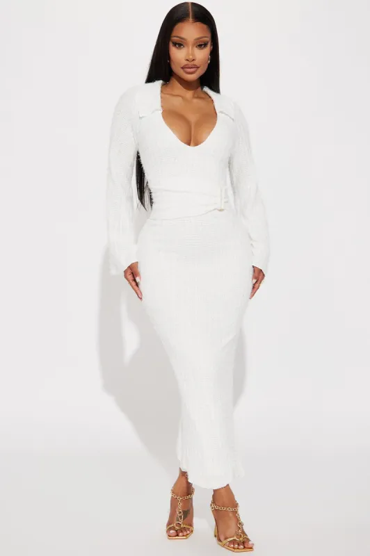 Jordyn Sweater Maxi Dress - Ivory sold by Fashion Nova