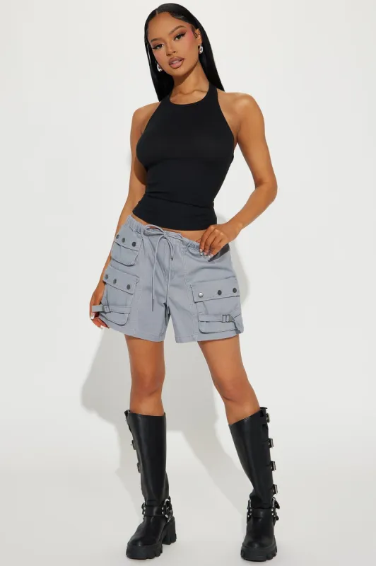 On The Streets Cargo Short - Grey sold by Fashion Nova