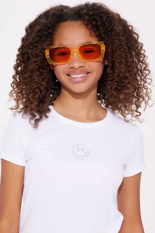 Mini Glad You Showed Up Sunglasses - Orange sold by Fashion Nova